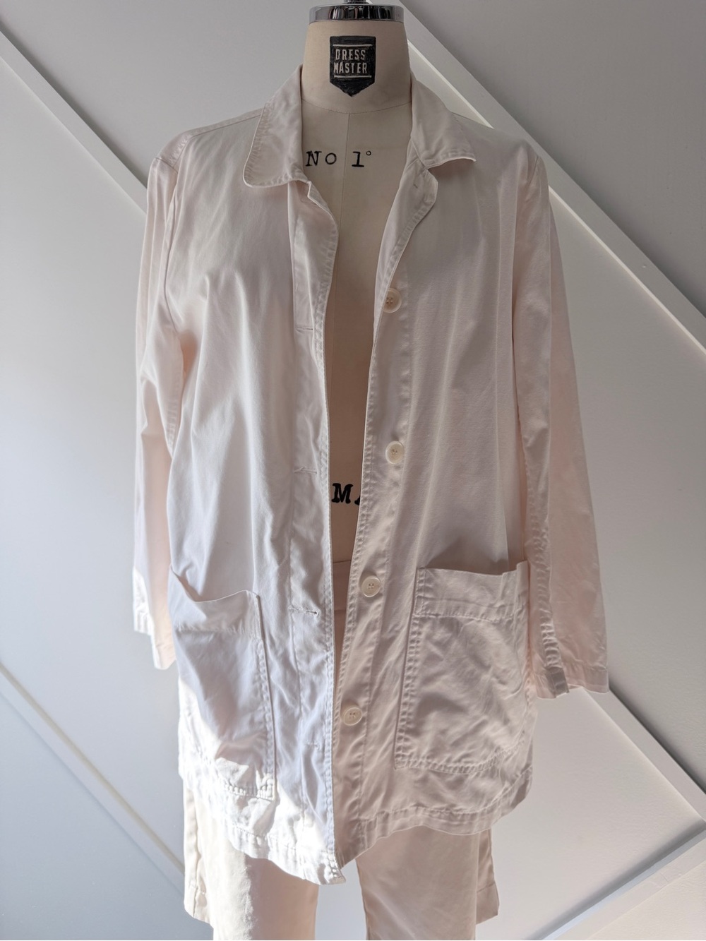 Velvet by Graham & Spencer Pale Pink Cotton Utility Jacket Small | Lightweight